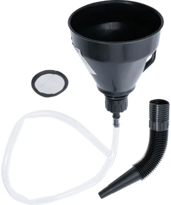 JUEGO DE EMBUDOS PARA ACEITE | CON TUBO FLEXIBLE Y MANGUERA | Ø 135 MM | 3 PIEZAS