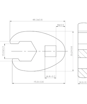 LLAVE BOCA HEXAGONAL ABIERTA (MEDIA LUNA) 3/8" , 17 MM