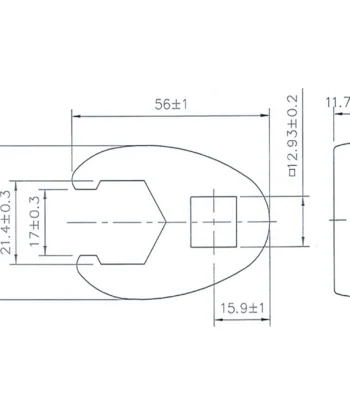 1/2" LLAVE BOCA HEXAGONAL ABIERTA (MEDIA LUNA) 21 MM